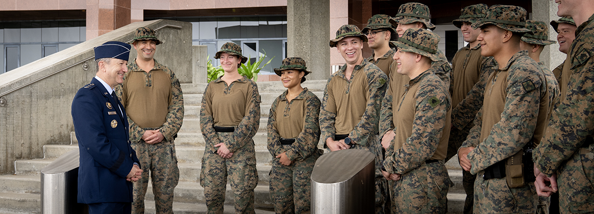 Chairman speaks with U.S. Marines